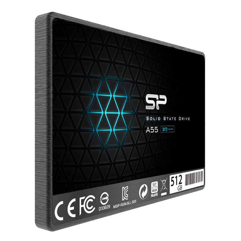 Silicon Power 512GB 3D NAND A55 SLC Cache Performance Boost SATA III 2.5